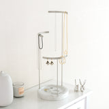 Tesora jewellery stand silver/marble