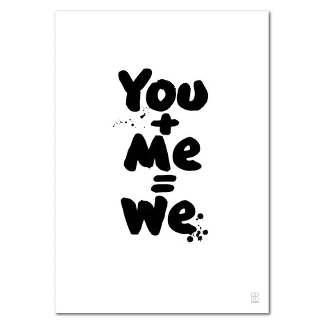 YOU + ME, A4 print