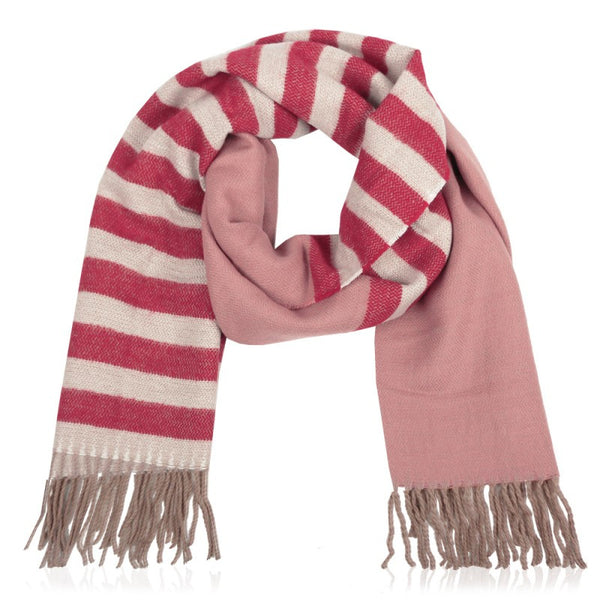 Striped Scarf Red