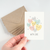 With Love Postcard Set of 5