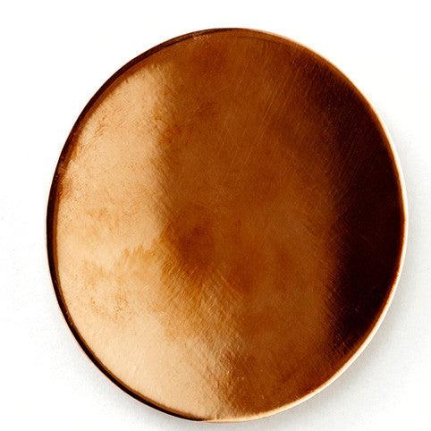 Brooch Dot reddish mirroring polished copper L