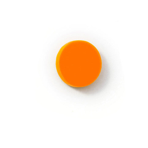 Brooch Dot glowing flu orange