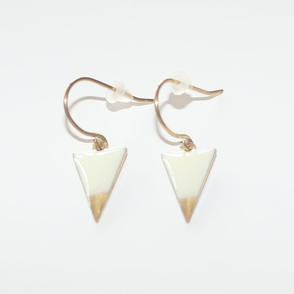 Earrings Triangle White