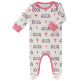 Pyjamas with feet Elephant pink