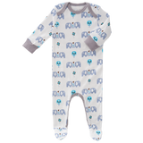 Pyjamas with feet Elephant blue