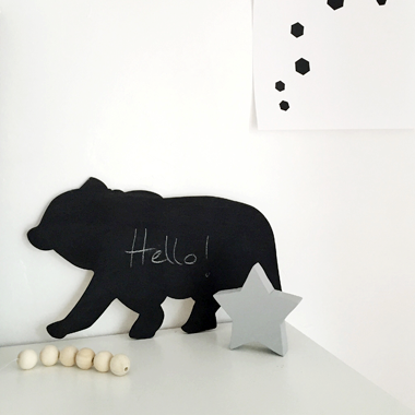 Bear Shaped Chalkboard