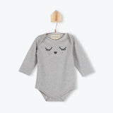 Grey cats jersey baby bodysuit