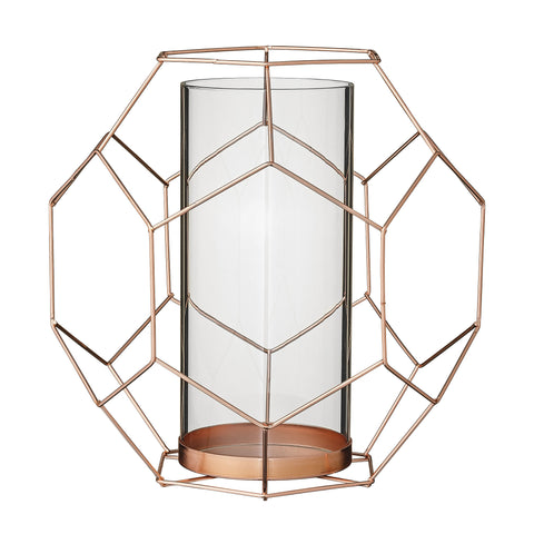 Geometric Candlestand copper Large