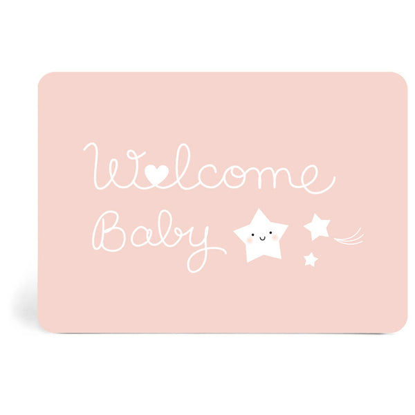 Welcome Baby Pink Postcard
