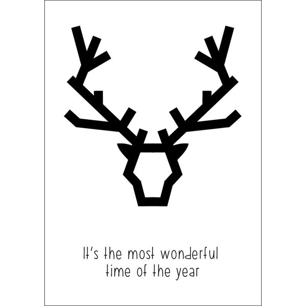 Christmas postcard deer It's the most