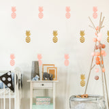 Pineapple Wall Stickers Gold & Pink