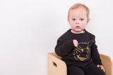 Sweater black and gold panther Kids