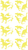 Dinosaurs Wall Stickers Yellow