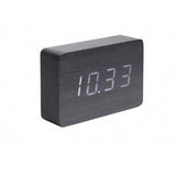 Alarm Clock Square Black Veneer