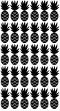 Pineapple Wall Stickers Black