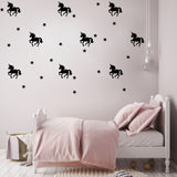 Unicorn Wall Stickers Black