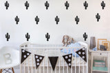 Cactus Wall Stickers Black