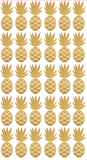 Pineapple Wall Stickers Gold