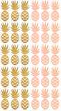 Pineapple Wall Stickers Gold & Pink