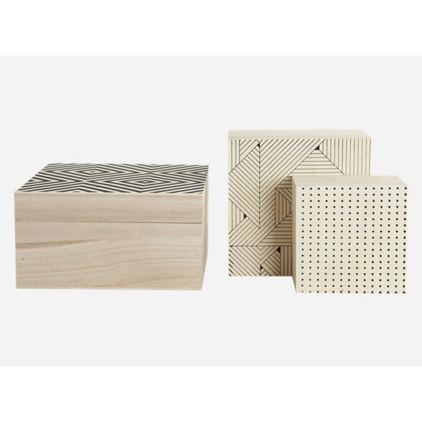 Storage boxes set of 3 sizes/prints