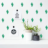 Cactus Wall Stickers Green